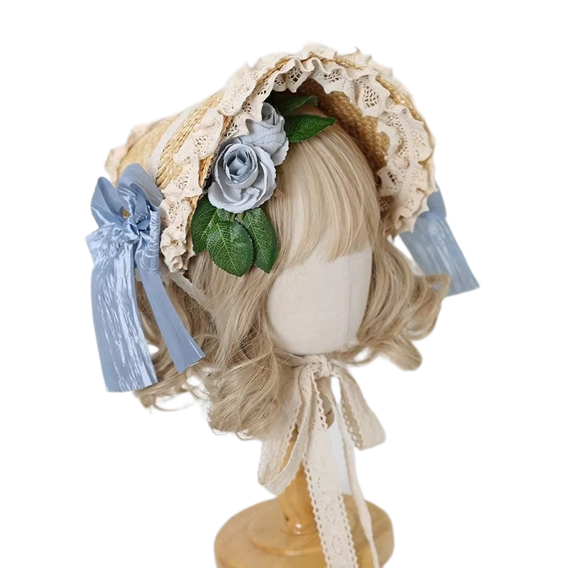 Women'S Victorian Era Accessories - Feminino vintage vitoriano lolita boné plano