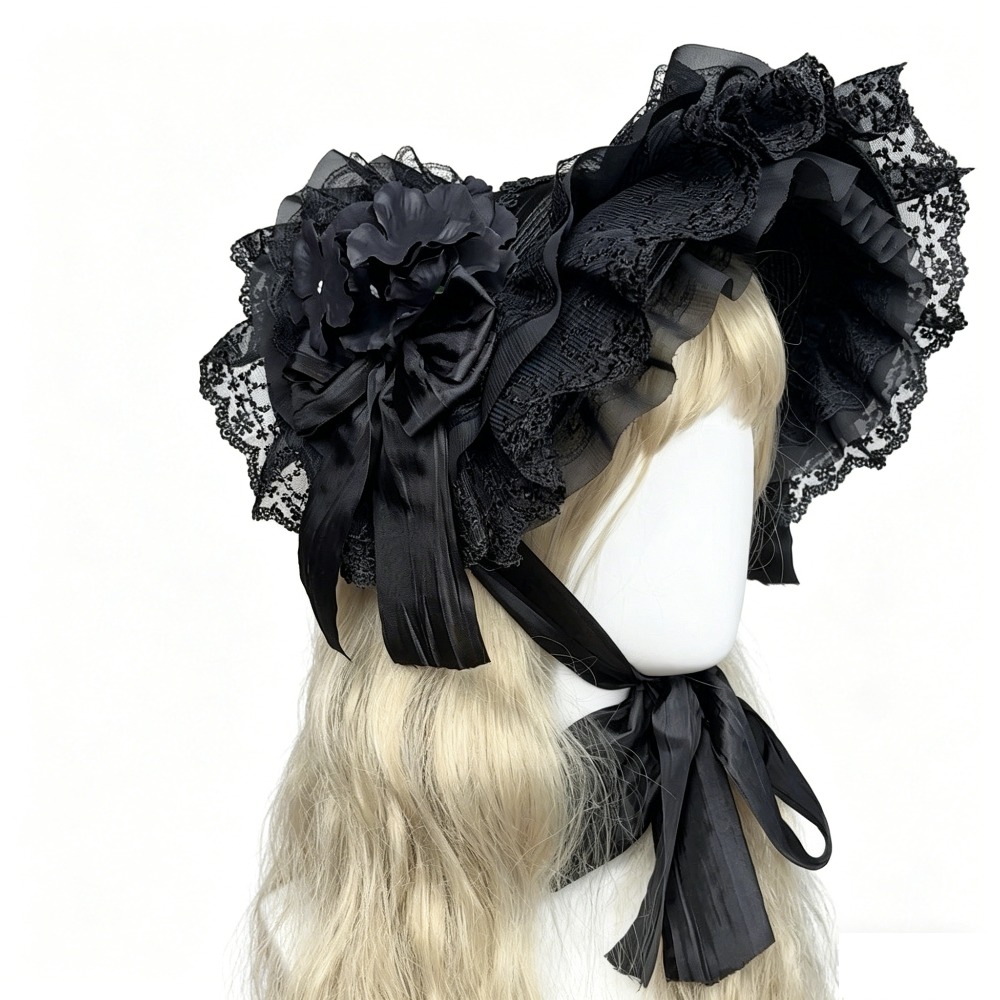Women'S Victorian Era Accessories - Chapéu de Palha Gótico Lolita BNT