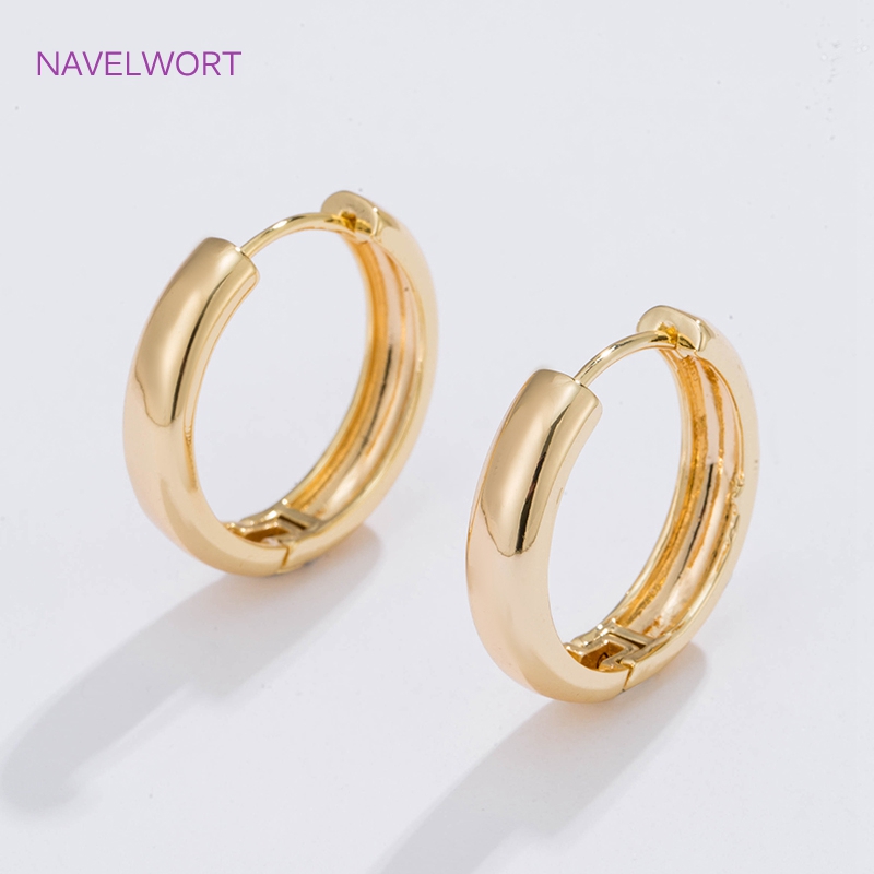 Women Accessories Gift Set - Brincos de argola circulares banhados a