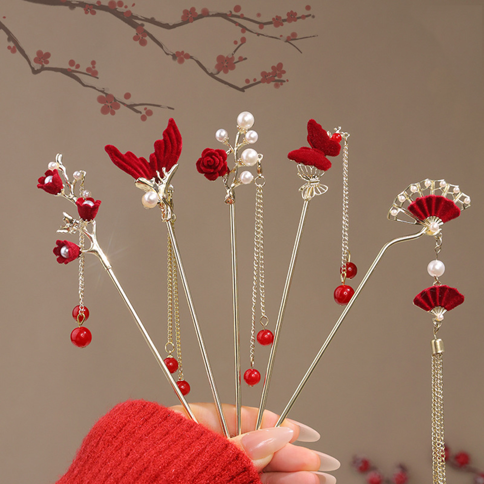 Women Accessories For Hand - Pente de Cabelo Estilo Chinês com