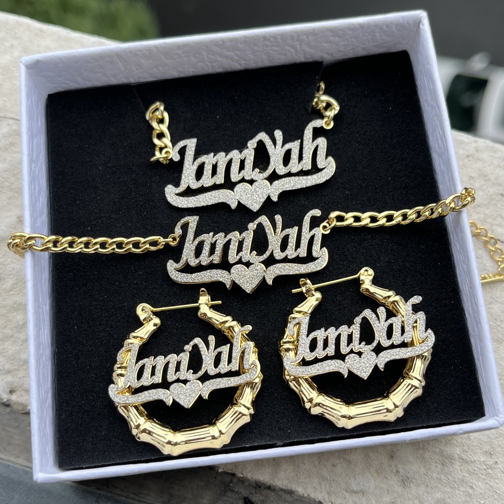 Women Accessories Gift Set - DUOYING-Conjunto De Colar De Bambu Personalizado,
