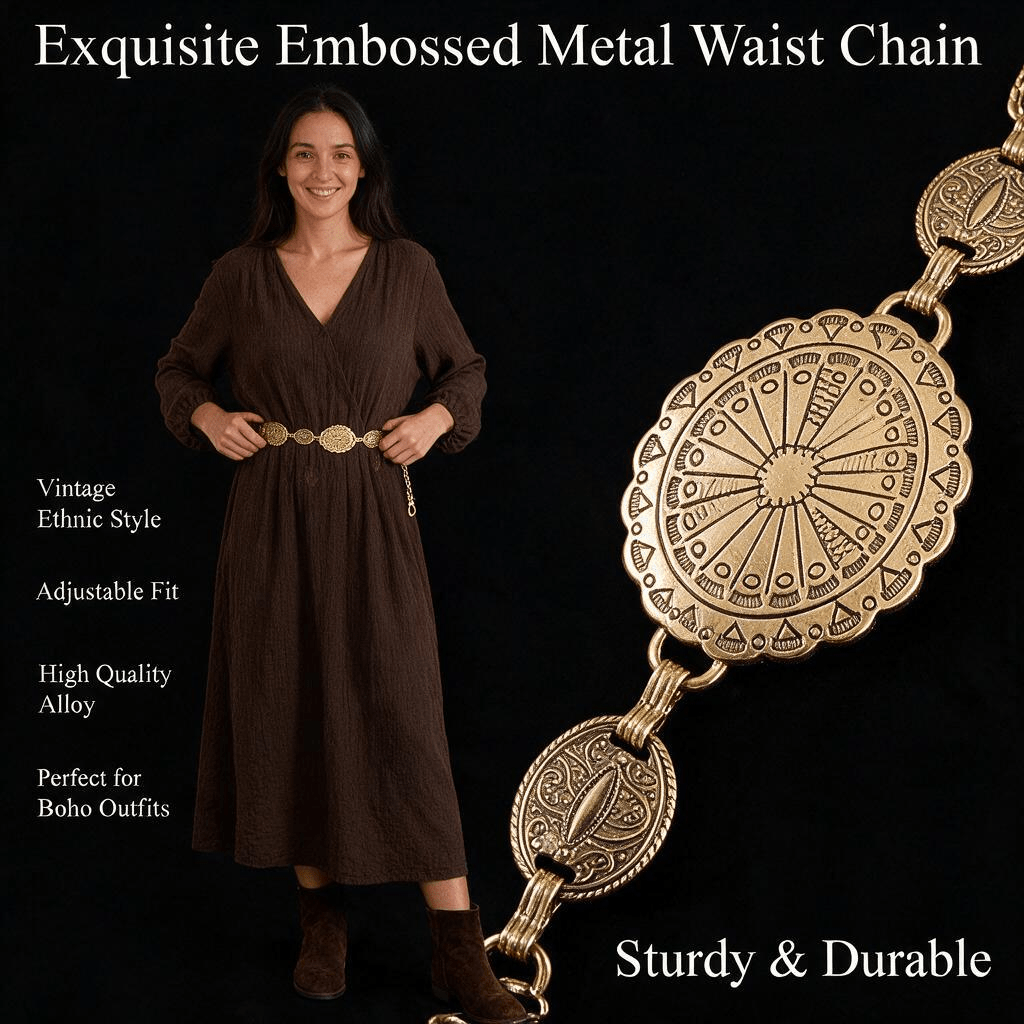 Women'S Jeans Accessories Chain - Cinto Feminino Ocidental com Corrente e