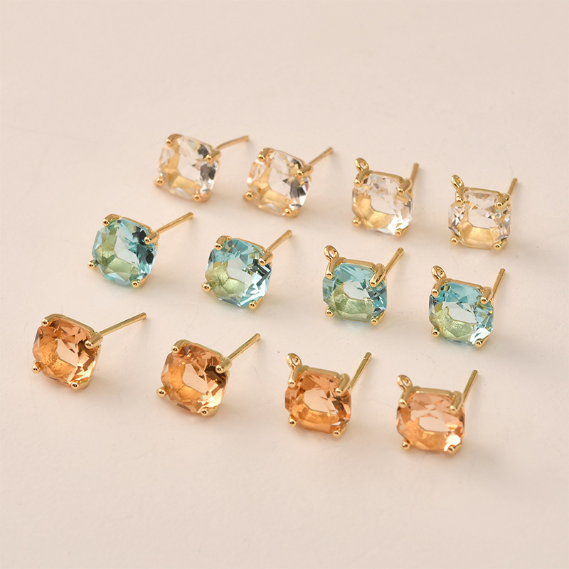 Women Accessories Gift Set - 10 pares de cores facetadas brincos