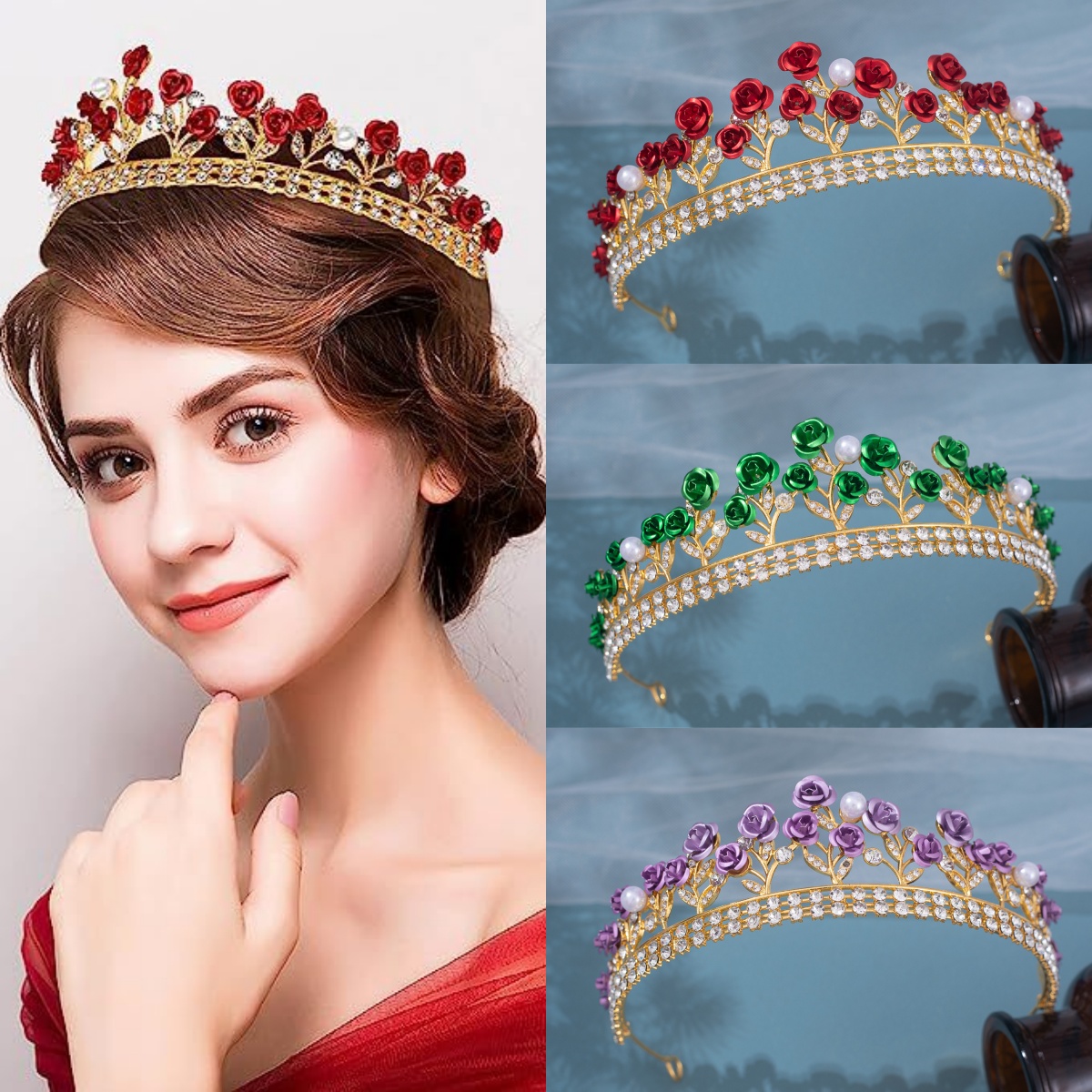 Women'S Accessories Jewelry - Coroa de Noiva Barroca em Cerâmica