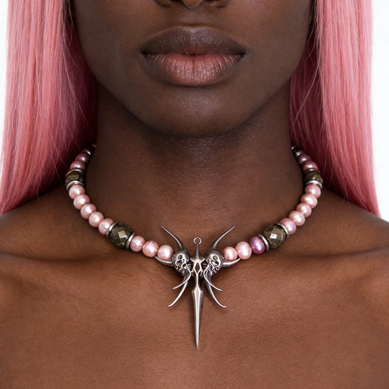 Women'S Accessories In The 90S - Y2k jóias crânio cruz pingente colar