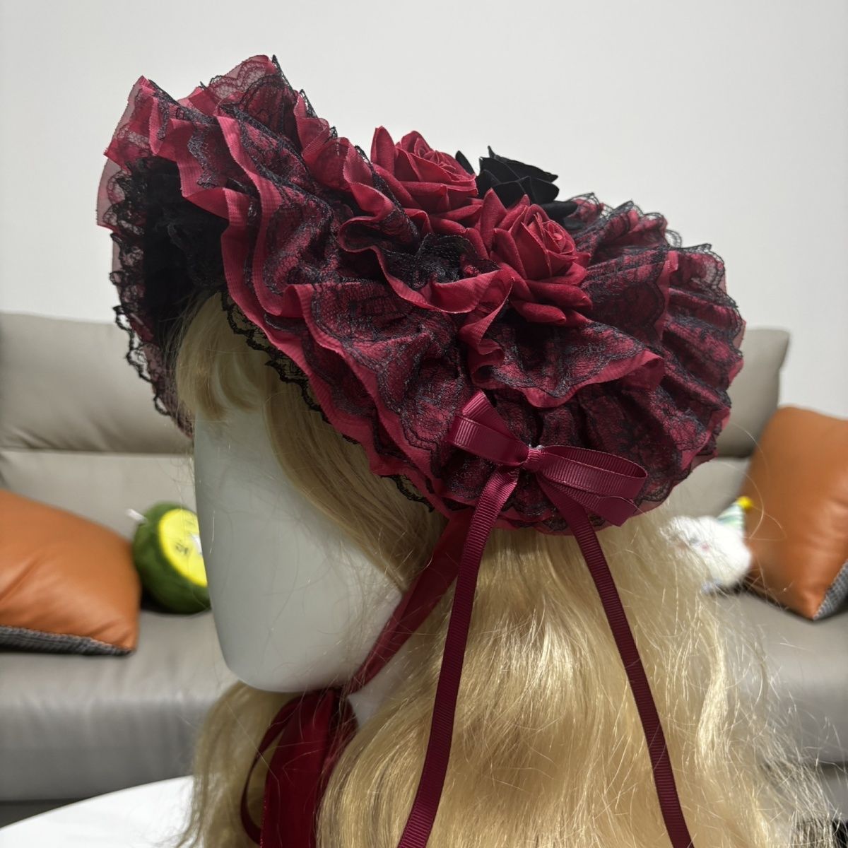 Women'S Victorian Era Accessories - Chapéu Gótico Original Preto Vermelho Azul