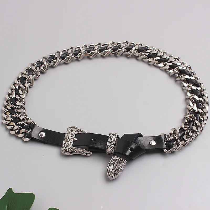 Mulheres Hip Hop Cinto De Meta - Women'S Jeans Accessories Chain avaliação e preço