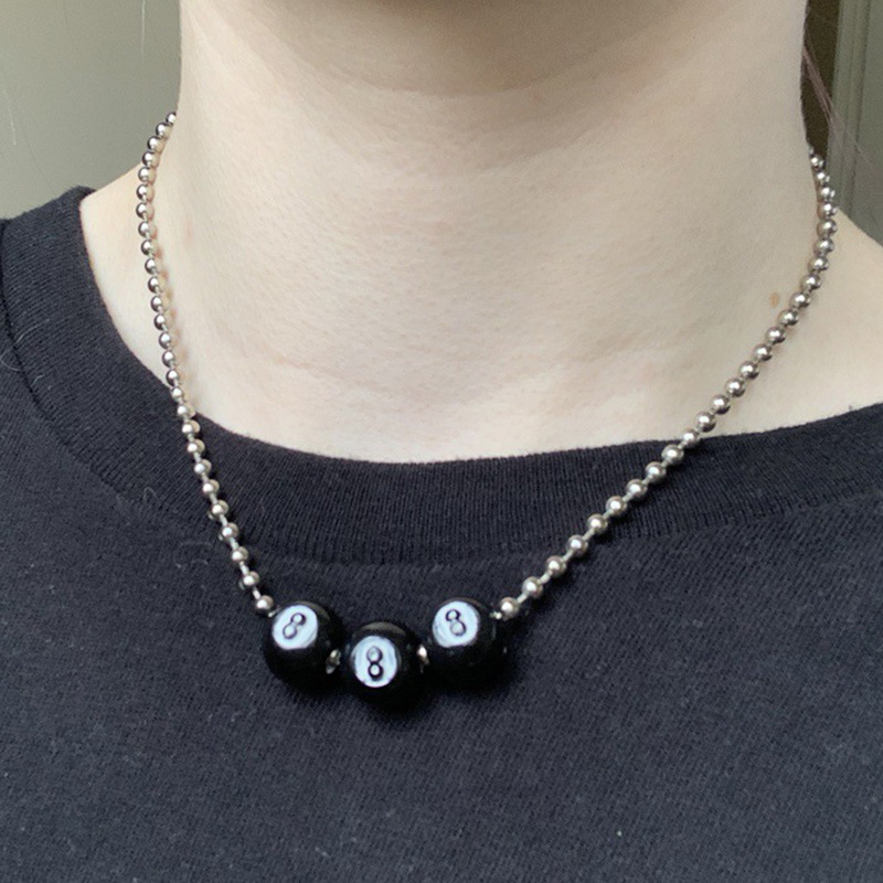 Kpop 8 bolas de bilhar pingent - Women'S Accessories In The 90S avaliação e preço