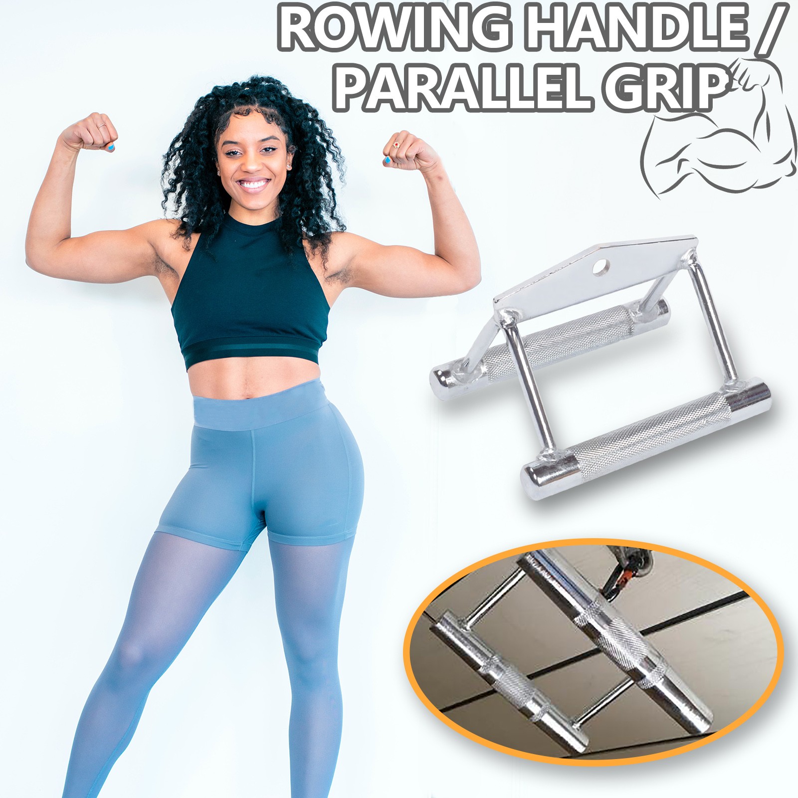 Puxador Paralelo para Remo e B - Women'S Exercise Accessories avaliação e preço