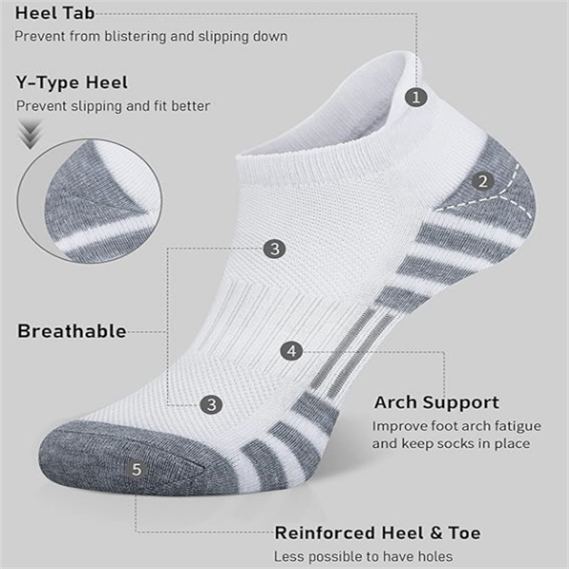 6/24 Pares de Meias Esportivas - Women'S Ankle Accessories avaliação e preço