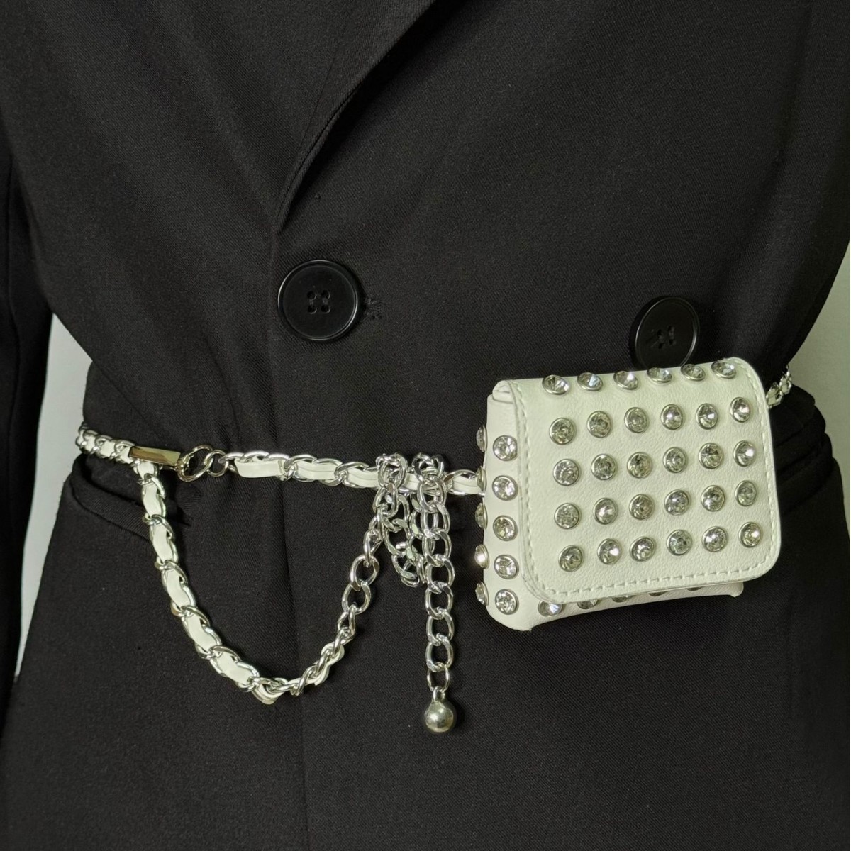Moda rebite mini cintura bolsa - Women'S Jeans Accessories Chain avaliação e preço