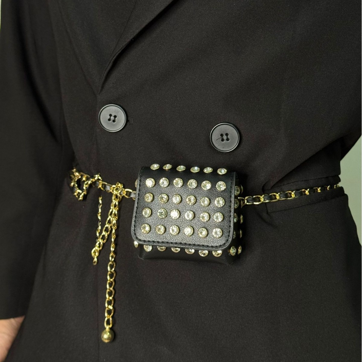 Moda rebite mini cintura bolsa - Women'S Jeans Accessories Chain avaliação e preço