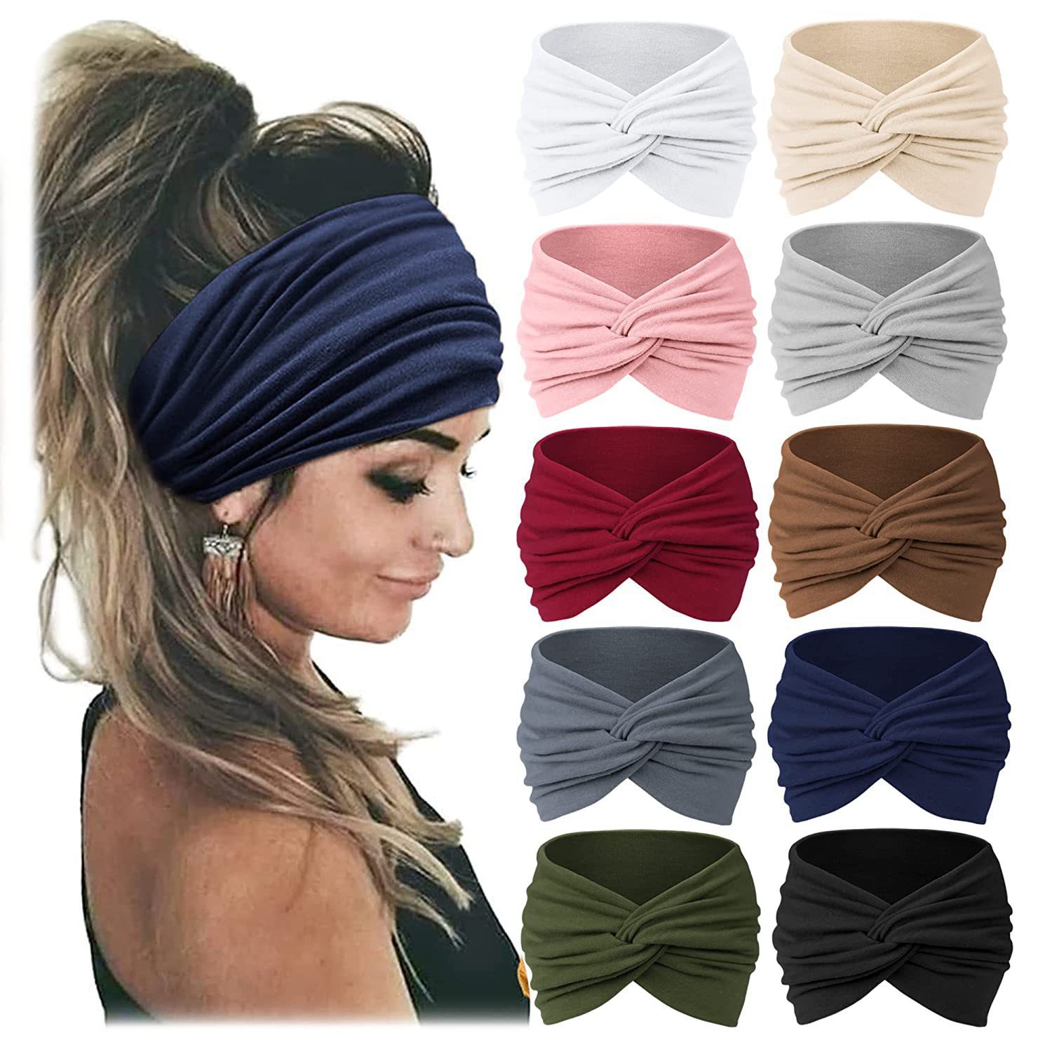 Faixa de Cabelo Elástica Larga - Women'S Exercise Accessories avaliação e preço