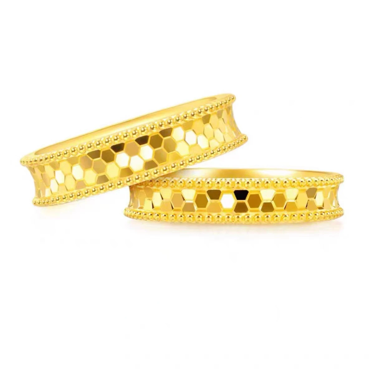 Anel favo de mel de ouro puro  - Women Accessories Dubai avaliação e preço