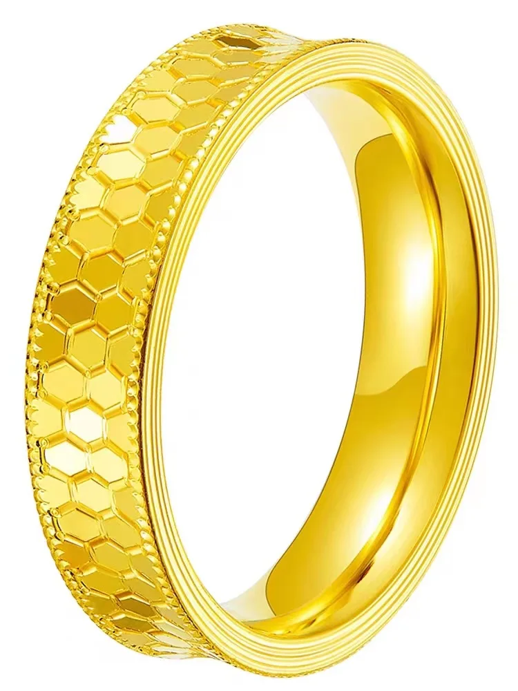 Anel favo de mel de ouro puro  - Women Accessories Dubai avaliação e preço