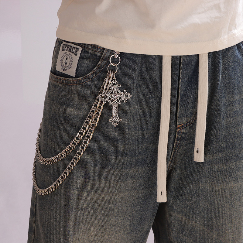 Moda punk calças de metal corr - Women'S Jeans Accessories Chain avaliação e preço