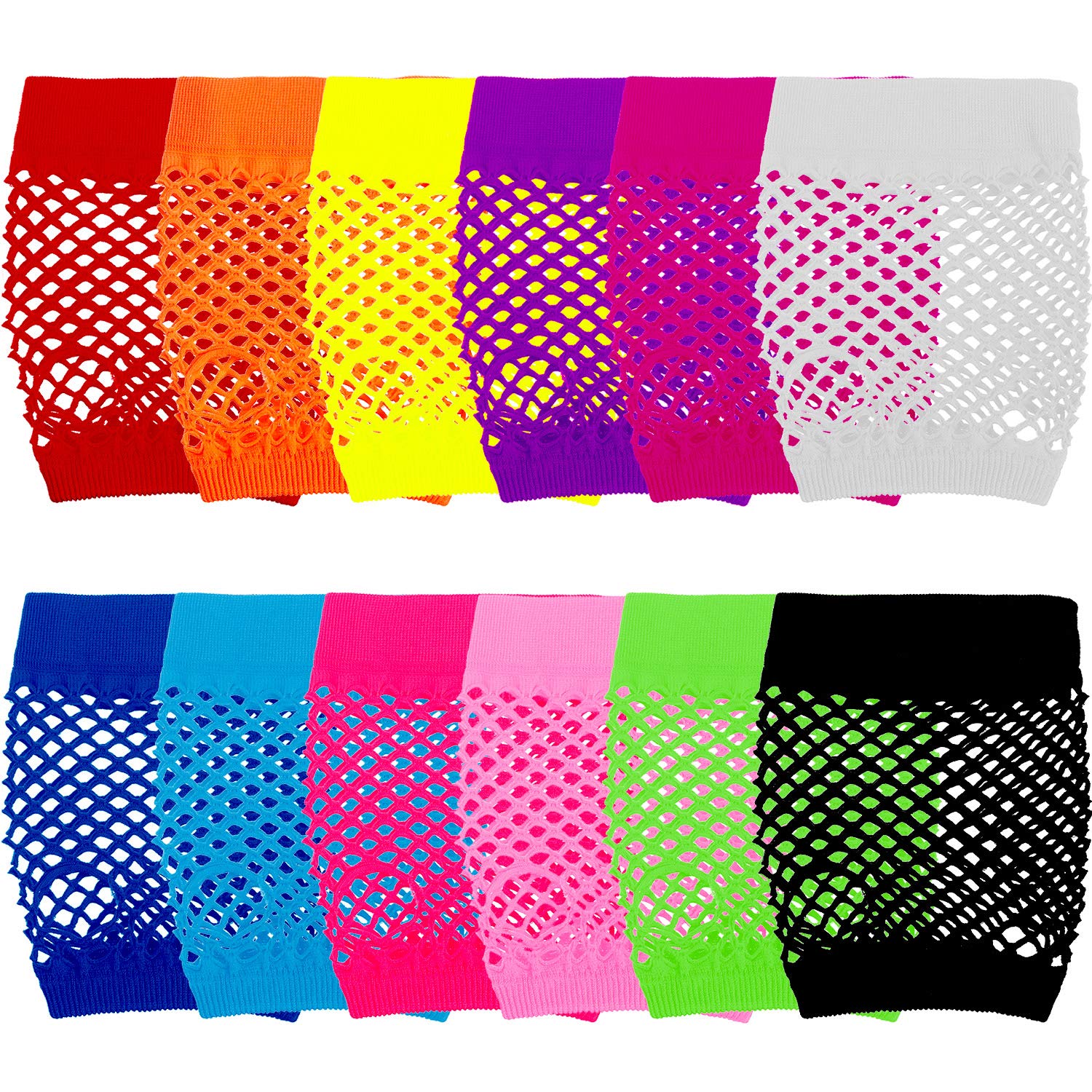 24 Pares de Luvas de Rede Neon - Women'S Accessories In The 90S avaliação e preço