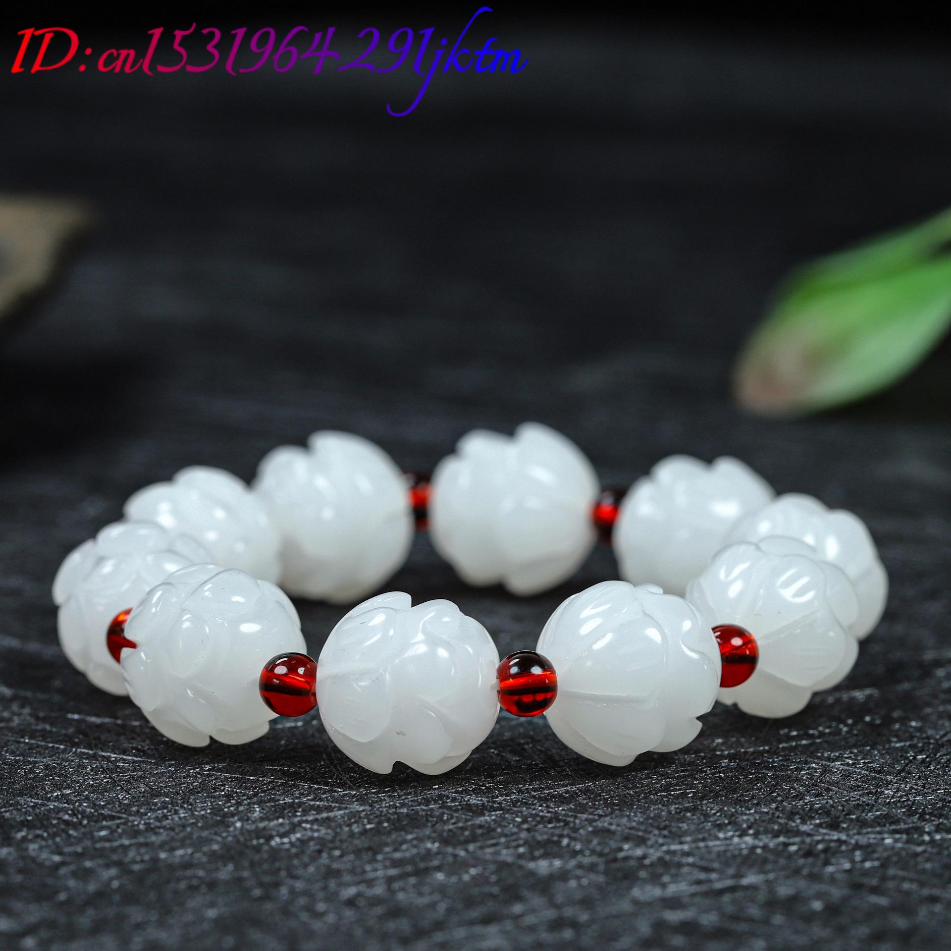 Pulseira de Jade Real Branca c - Women'S Accessories Jewelry avaliação e preço