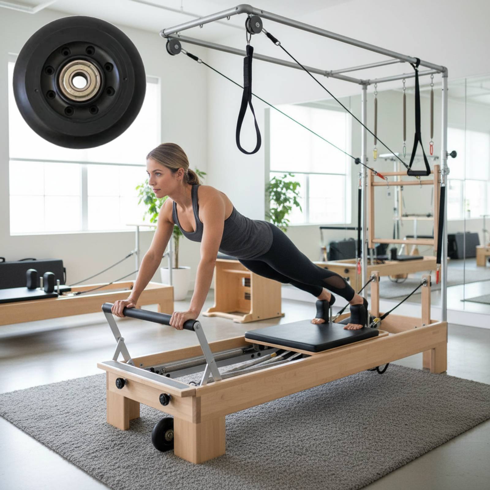 Roda de Pilates Reformer Preta - Women'S Exercise Accessories avaliação e preço