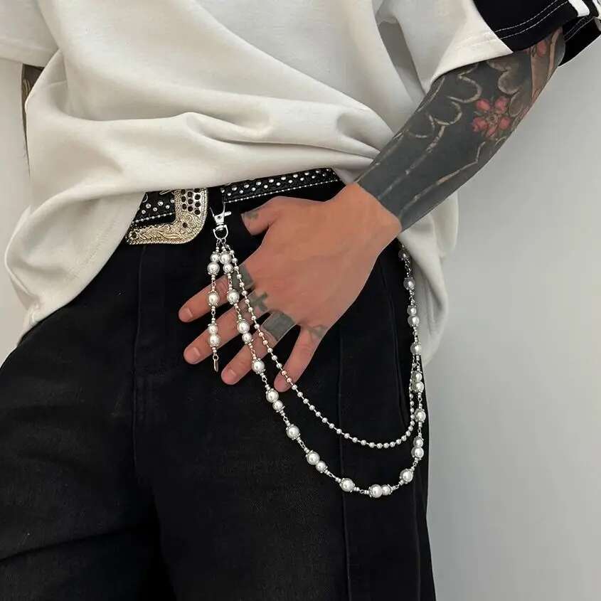 Ingemark 2025 moda única imita - Women'S Jeans Accessories Chain avaliação e preço