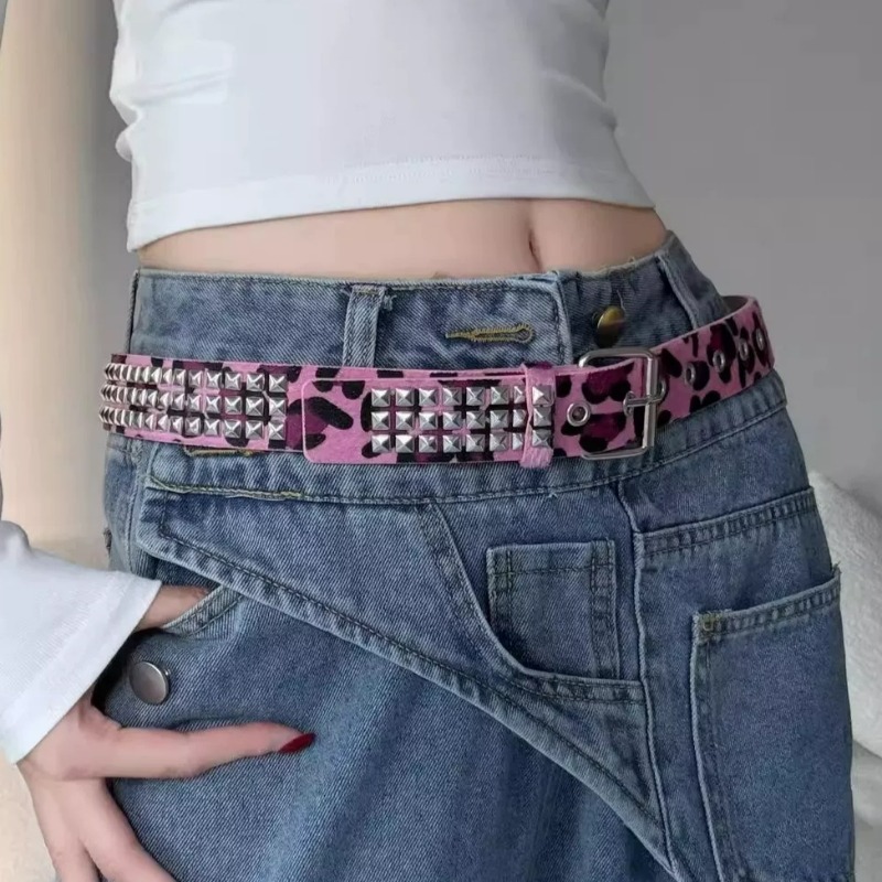 Cinto Y2K com Rebites de Leopa - Women'S Jeans Accessories Chain avaliação e preço