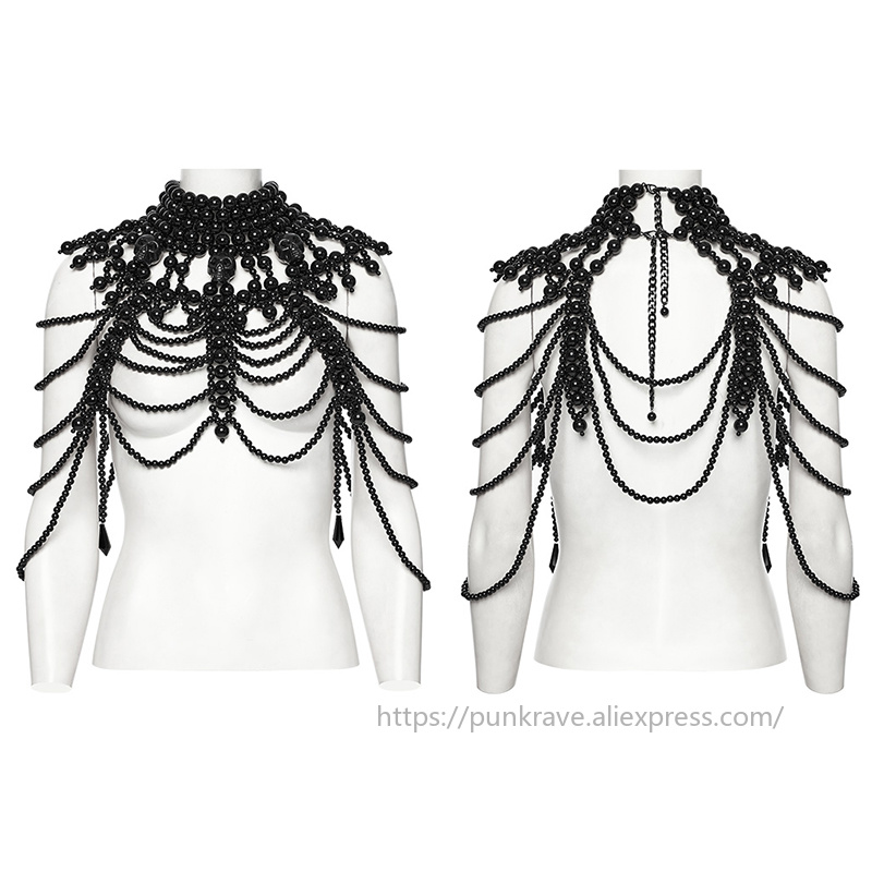 PUNK RAVE Colar Gótico Feminin - Women Accessories For Hand avaliação e preço