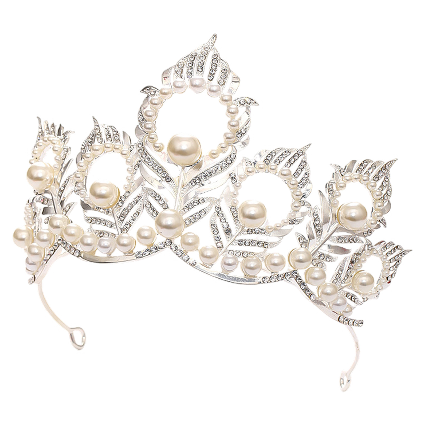 Coroa de pérolas com penas de  - Women'S Hair Accessories Wedding avaliação e preço